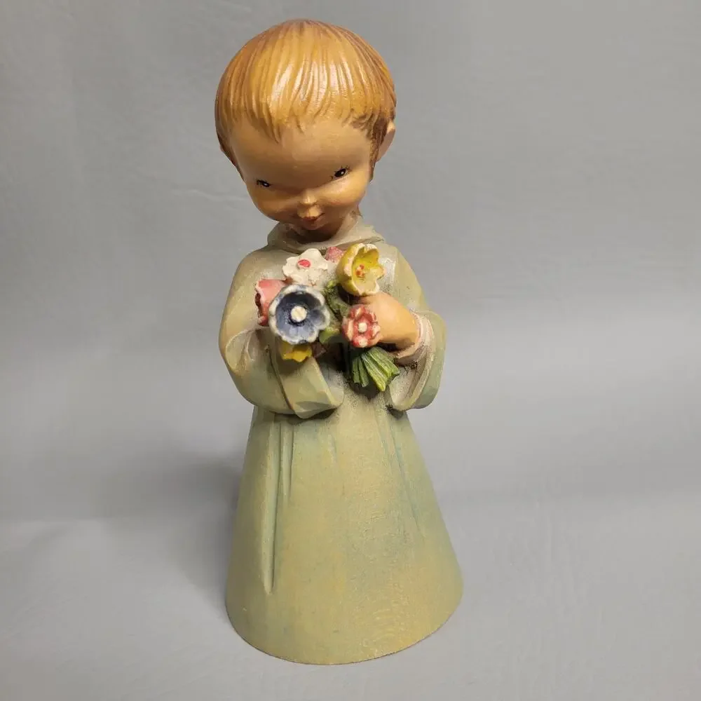 Vtg Anri Ferrandiz Wooden Figurines The Prayer Girl Flowers Summertime Inspector